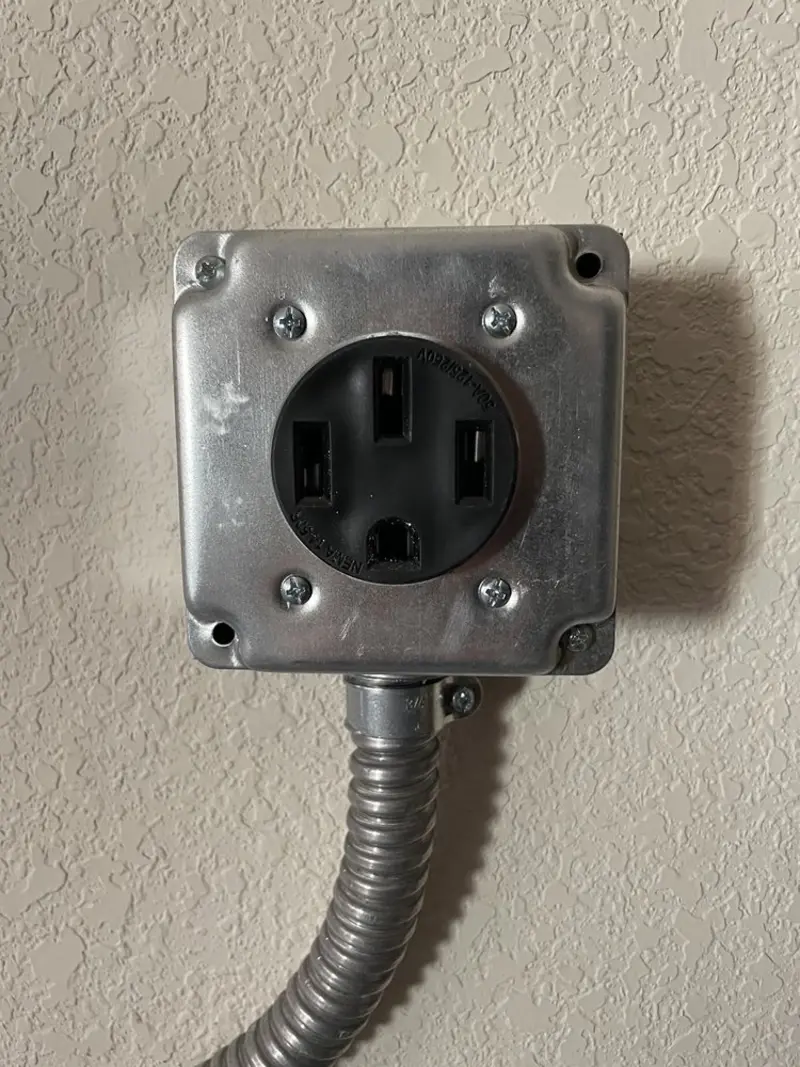 NEMA 14-50 outlet installed for Smart Home Electrical in Shelton